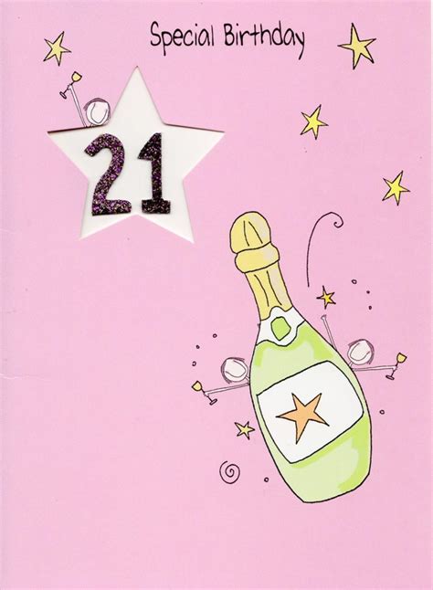 Happy 21st Birthday Greeting Card Cards Love Kates