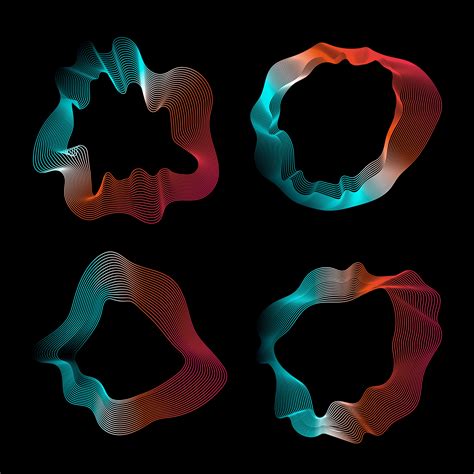 Colorful abstract contour lines collection - Download Free Vectors ...