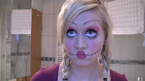 Halloween Look Creepy Doll Makeup Tutorial Youtube