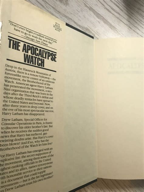 The Apocalypse Watch By Robert Ludlum 1995 Hardcover 1st Printing