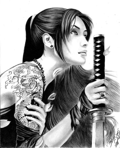 Samurai Girl By Saviroigres On Deviantart Samurai Tattoo Samurai