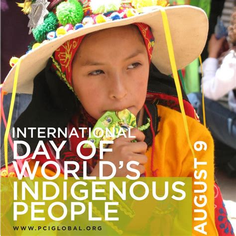 Indigenous Day Poster Happy International Worlds Indigenous Peoples