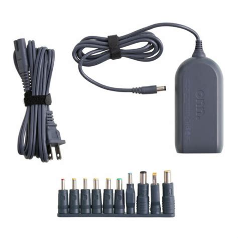 Onn Ads 65qi 19a 2 65w Universal Laptop Charger With 10 Interchangable