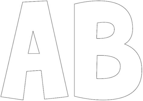 Letras Para Colorear Grandes - páginas para colorear