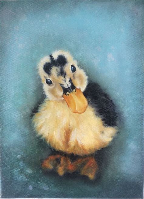 Duckling Oil Painting Animal Paintings Animal Art Bird Art