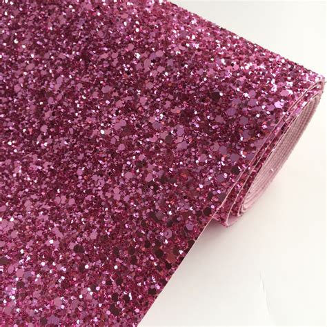 Premium Chunky Glitter Fabric Rose Pink