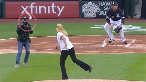 Chicago White Sox Staffer Throws Worst Or Maybe Best First Pitch Ever