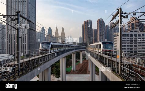 Chongqing Light Rail Transportation Stock Photo Alamy