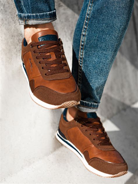Mens Casual Sneakers T332 Brown Modone Wholesale Clothing For Men