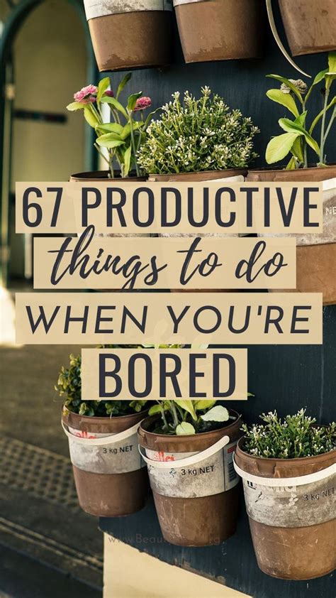 There Is A Sign That Says 17 Productive Things To Do When Youre Bored