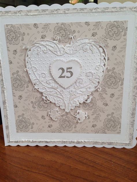 Silver Wedding Card Silver Wedding Cards Tattered Lace Cards