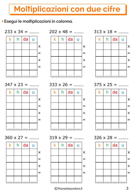 Problemi Di Matematica 2 Elementare Con Moltiplicazioni Scienza