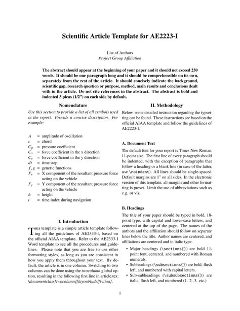 Latex Article Template