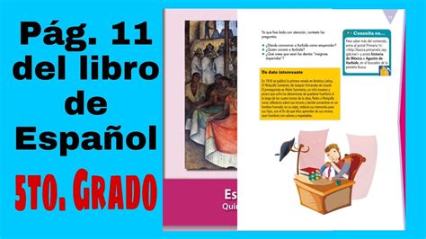 P G Del Libro De Espa Ol Quinto Grado Youtube