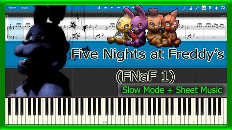 Five Nights At Freddy S 1 The Living TombStone Slow PIANO TUTORIAL