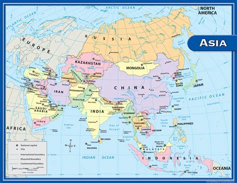 Asia Map Chart Tcr7652 Teacher Created Resources