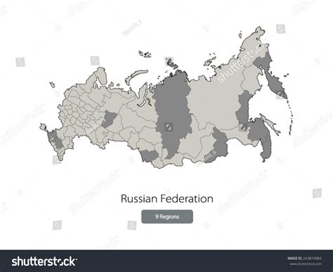 Map Of Russian Federation Regions Royalty Free Stock Vector Avopix Com