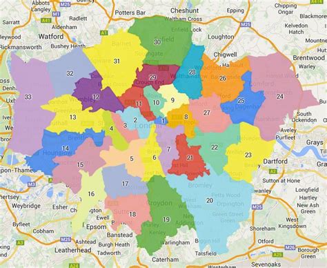 Zonas De Londres Mapa