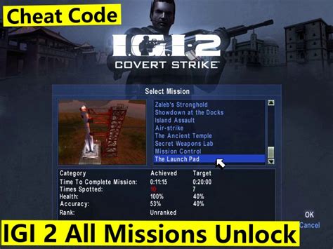 Project Igi 2 All Missions Unlock Cheat Code