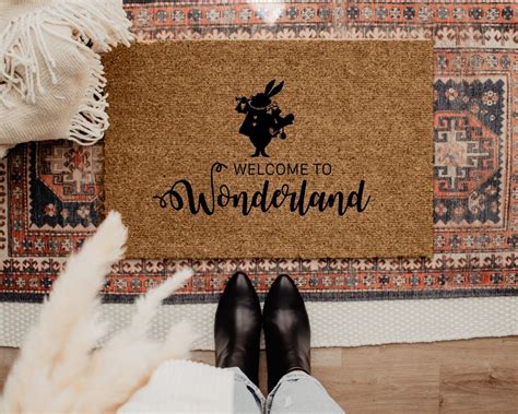 Alice In Wonderland Door Mat Welcome To Wonderland Doormat Etsy