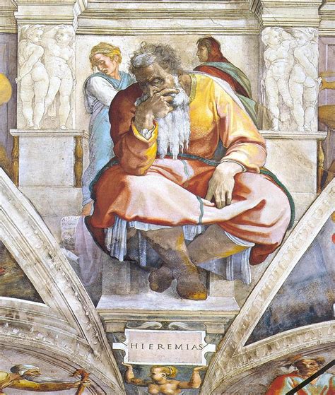Michelangelo Buonarroti De Profeet Jeremia Bijbel En Kunst