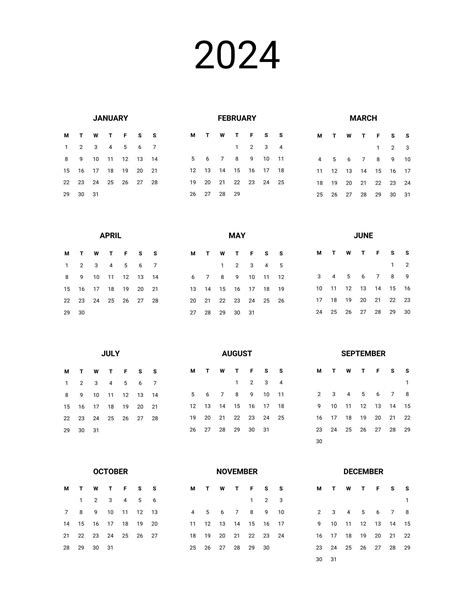 This Is A Digital Download And A Printable 2024 Yearly Calendar