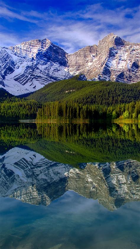 Mountains Landscape Reflection Lake Rocks Iphone 4s