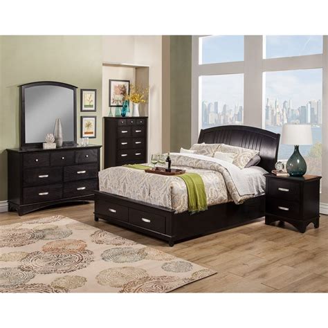 A queen bed with storage is created specifically keeping your. Alpine Furniture Madison Dark Espresso Queen Platform Bed ...