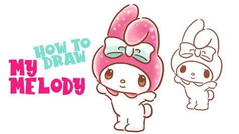 How To Draw My Melody Step By Step Youtube