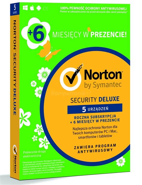 Norton Security Deluxe Box Pl 5 Desktop Licencja Na 18 Miesięcy