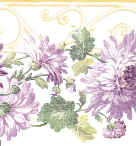 Free Download Purple Flower Wallpaper Border High Definition