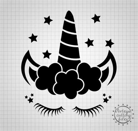 Unicorn Svg Unicorn Head Svg Cute Unicorn Face Svg Unicorn Dxf