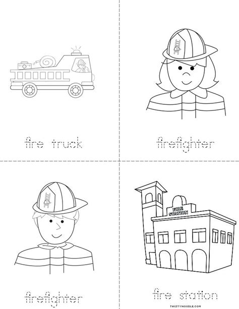 Fire prevention week activities (fire safety activities color by number pages). Fire Safety Words Book - Twisty Noodle