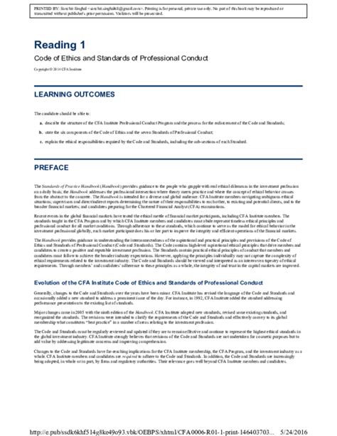 Pdf Reading 1 Code Of Ethics And Standards Of Professional Conduct