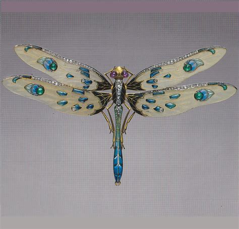 An Art Nouveau Dragonfly Brooch By Louis Aucoc French Circa 1900