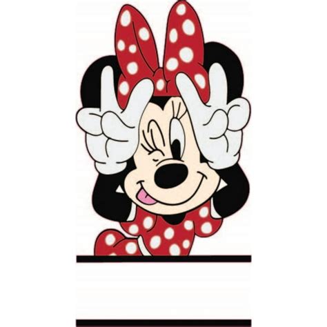 Minnie Mouse Cute Peace Cartoon Character Border Decors Wall Sticker