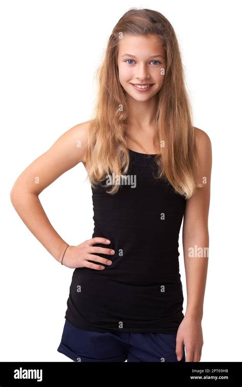 Sassy And Confident Cropped View Of A Confident Young Teen Girl Stock