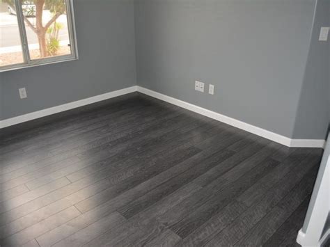 Dark Hardwood Floors And Gray Walls A Perfect Match For A Timeless