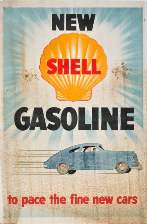 Original Vintage Posters Advertising Posters New Shell Gasoline