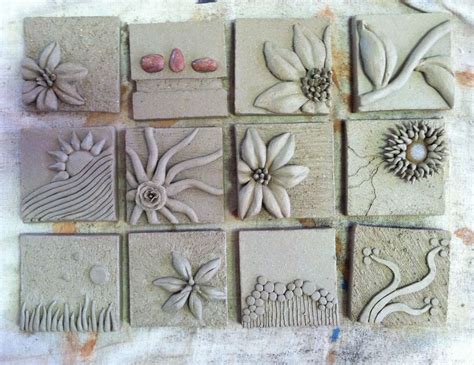 Tiles Clay And Green Tea Tile Art Projects Clay Ceramics Clay Tiles