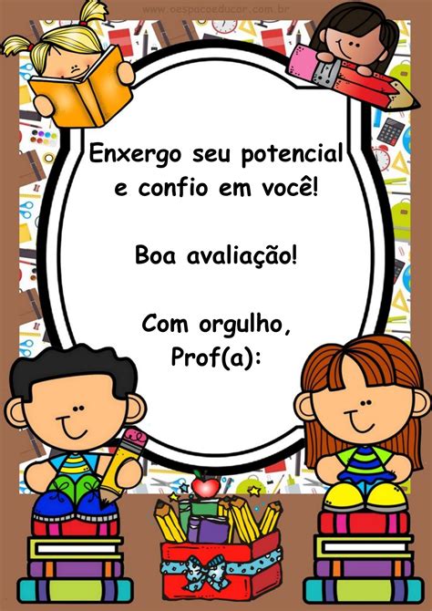 Avaliações Cartazes De Incentivo Blog Espaço Educar