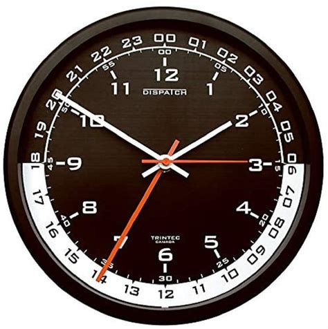 Buy Trintec 12 And 24 Hour Time Swl Zulu Time 24hr Wall Clock Black