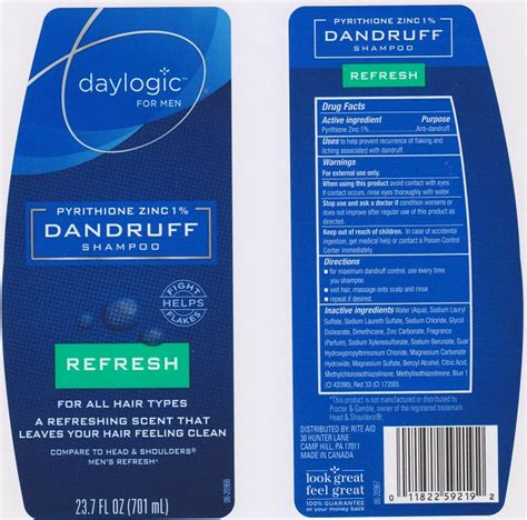 Daylogic Refresh Dandruff Rite Aid Corporation Fda Package Insert