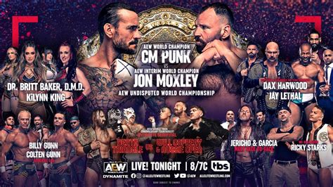 Aew Dynamite Live Results Cm Punk Vs Jon Moxley Undisputed Title Match