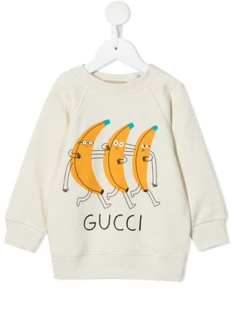 Shop Gucci Kids Banana Print Sweatshirt With Express Delivery Farfetch