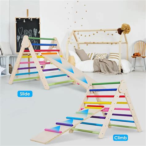 Lm Kids Triangulo Piklers Indoor Climbing Frame For Kids Triangles Wood