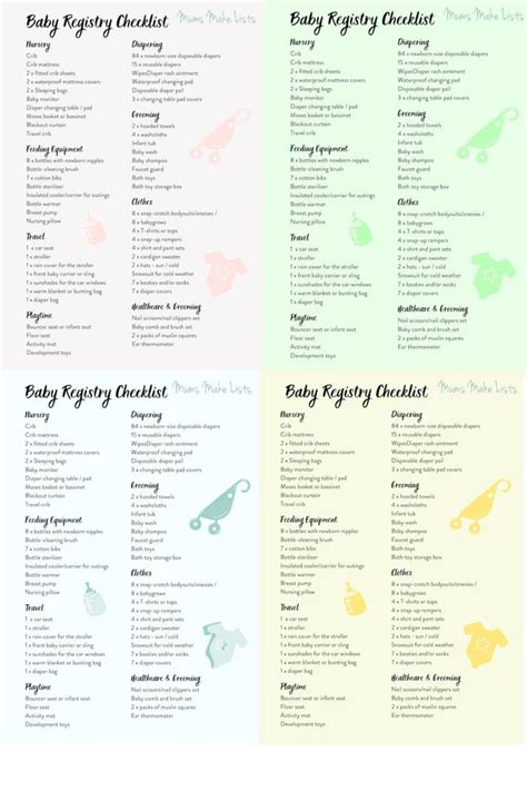 The Ultimate Baby Registry Checklist Printable Pdf