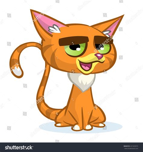 Vector Illustration Cartoon Ginger Cat Cute Stock Vector Royalty Free 431929315 Shutterstock