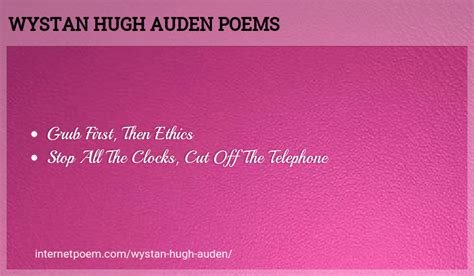 Biography Of Wystan Hugh Auden