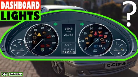 Mercedes C Class Dashboard Warning Lights Overview Youtube